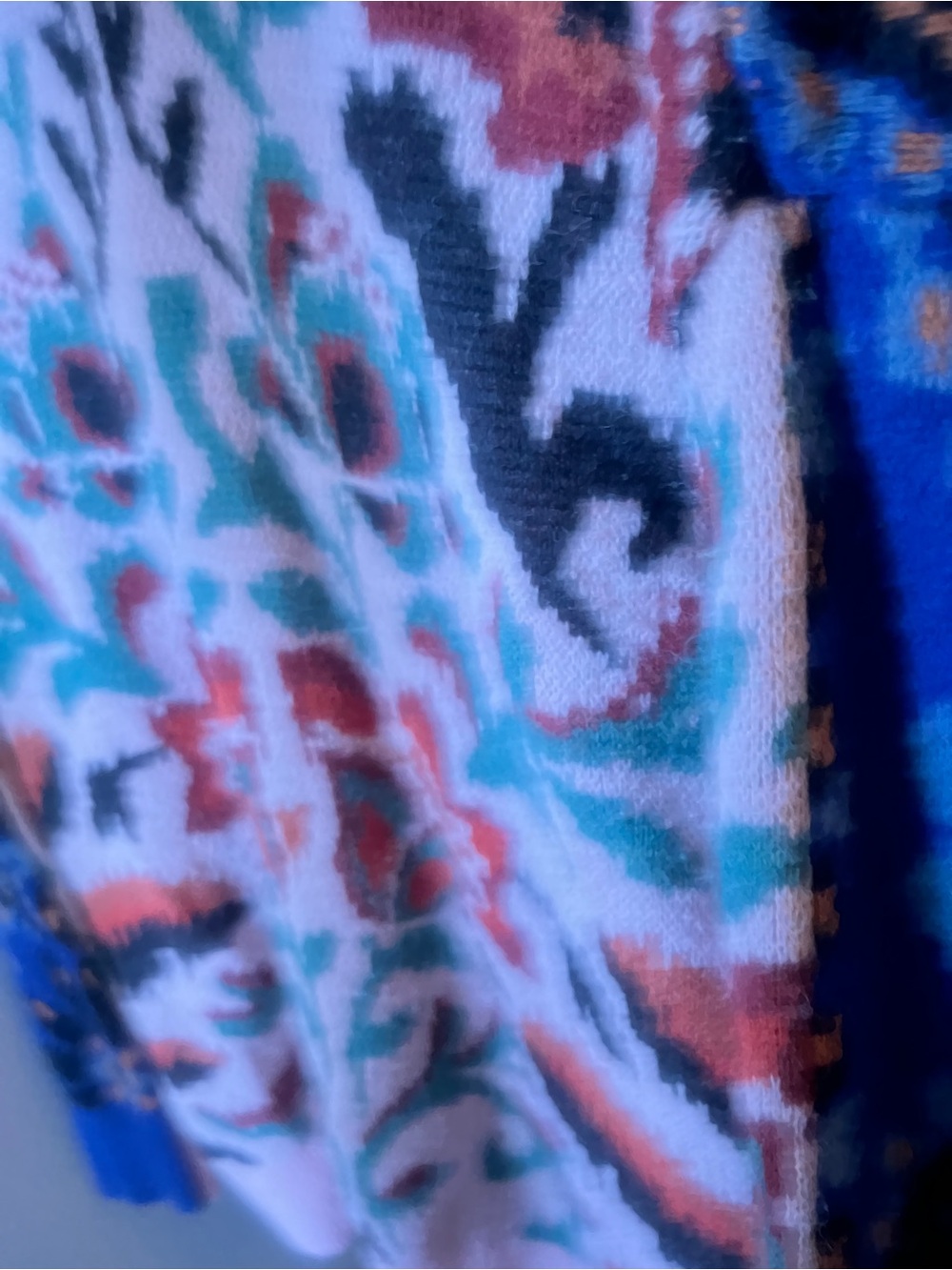 Farm Rio bold Button Cardigan Sweater floral with pink contrast on back - Picture 8 of 9